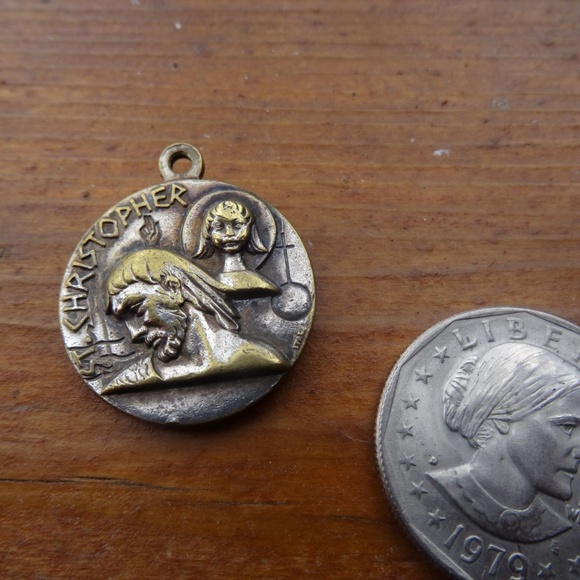 St Christopher Heavy Medallion from Italy - Picture 1 of 4